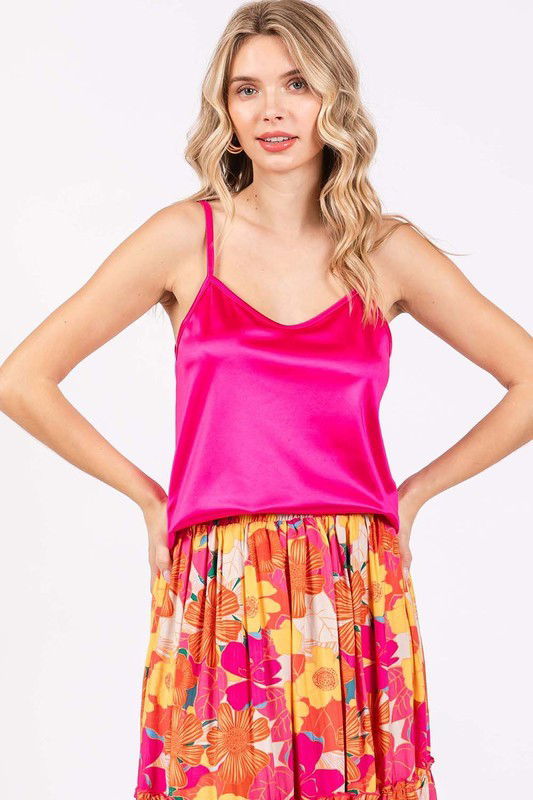 GeeGee Plus Satin Tank Top us.meeeshop - 