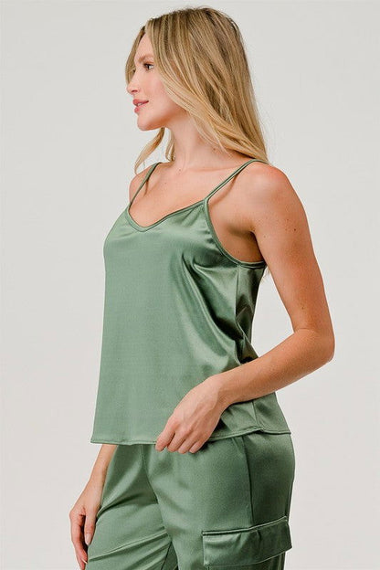 GeeGee Plus Satin Tank Top us.meeeshop - 