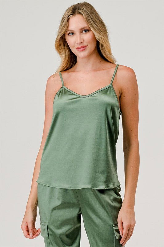 GeeGee Plus Satin Tank Top us.meeeshop - 