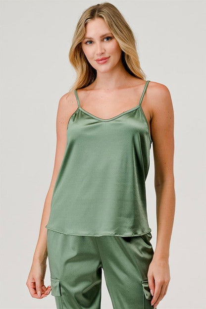 GeeGee Plus Satin Tank Top us.meeeshop - 