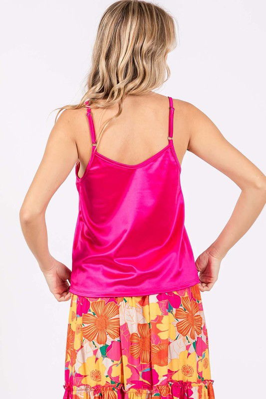 GeeGee Plus Satin Tank Top us.meeeshop - 