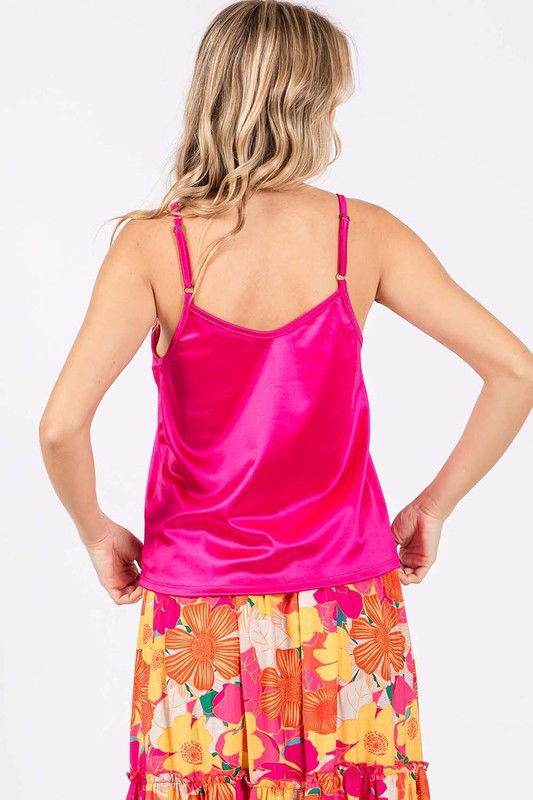 GeeGee Plus Satin Tank Top - us.meeeshop