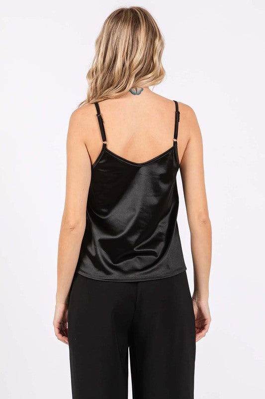 GeeGee Plus Satin Tank Top - us.meeeshop