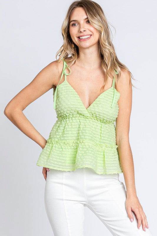 GeeGee Textured Bralette Cami Top - us.meeeshop