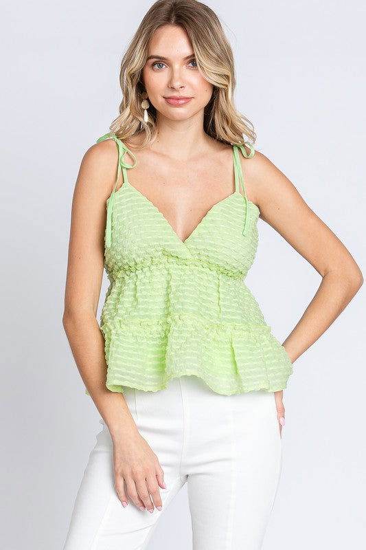 GeeGee Textured Bralette Cami Top - us.meeeshop