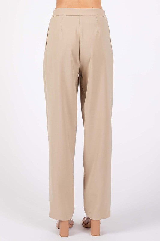 Geegee High-Waisted Pleated Slacks us.meeeshop - 