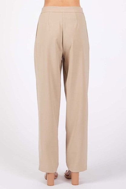 Geegee High-Waisted Pleated Slacks us.meeeshop - 