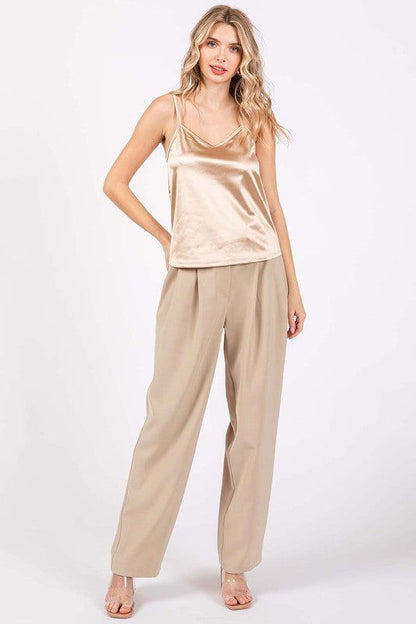 Geegee High-Waisted Pleated Slacks us.meeeshop - 