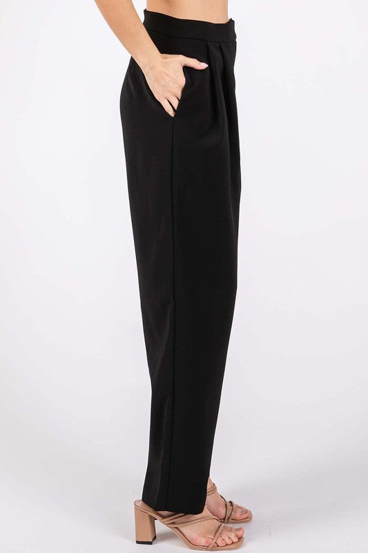 Geegee High-Waisted Pleated Slacks us.meeeshop - 