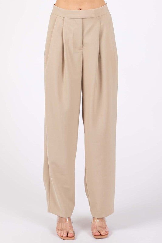 Geegee High-Waisted Pleated Slacks us.meeeshop - 