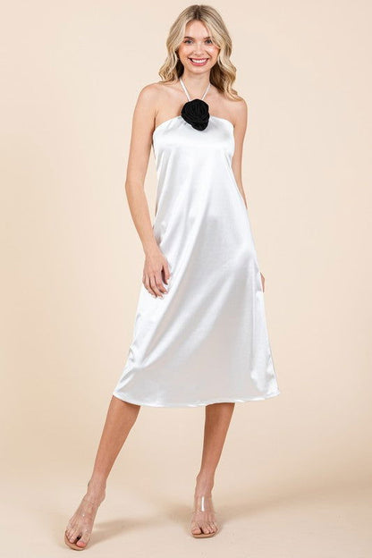 Geegee Plus Satin Slip Dress us.meeeshop - Dresses