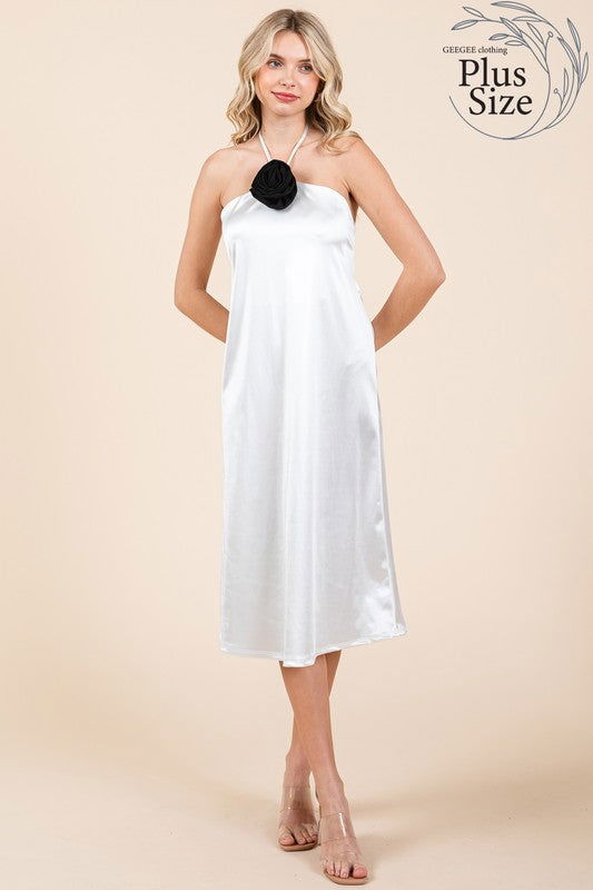 Geegee Plus Satin Slip Dress us.meeeshop - 