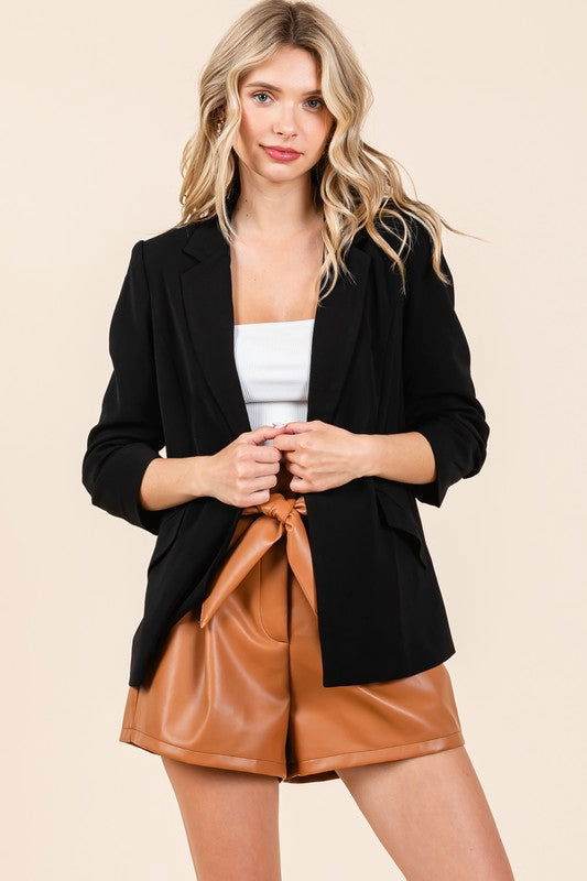 Geegee Classy Open-Front Casual Blazer - us.meeeshop