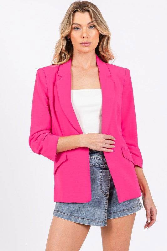 Geegee Classy Open-Front Casual Blazer - us.meeeshop