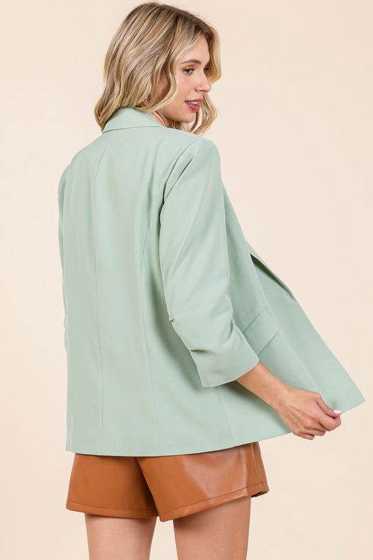 Geegee Classy Open-Front Casual Blazer - us.meeeshop