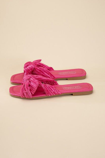 Gemma-66 Bow Flat Slides us.meeeshop - Shoes