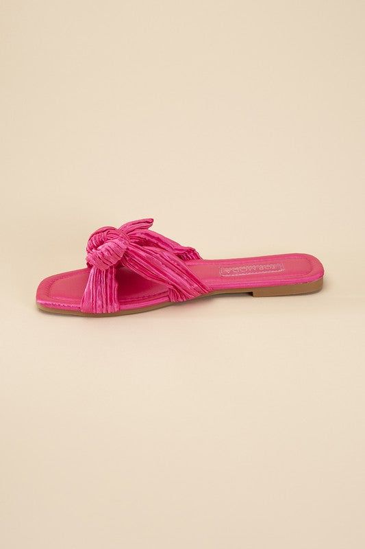 Gemma-66 Bow Flat Slides - us.meeeshop