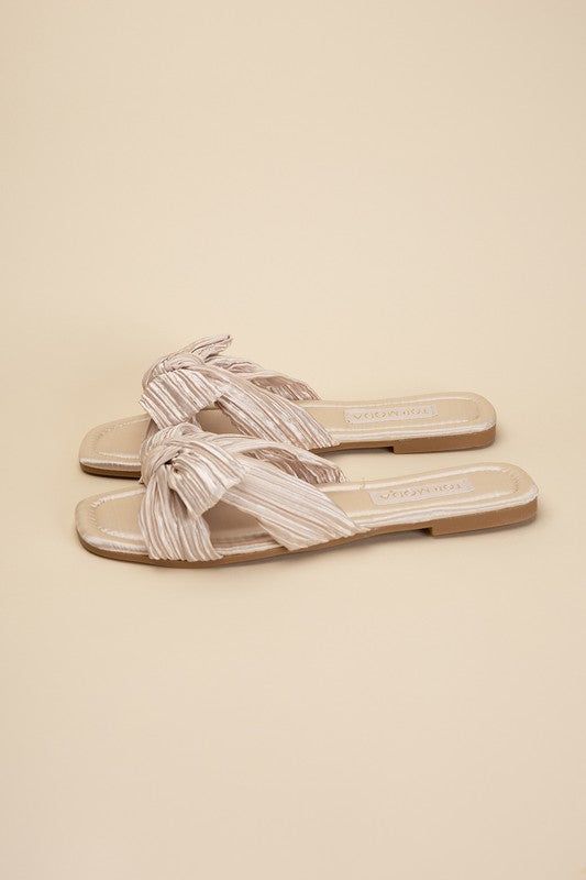 Gemma-66 Bow Flat Slides - us.meeeshop