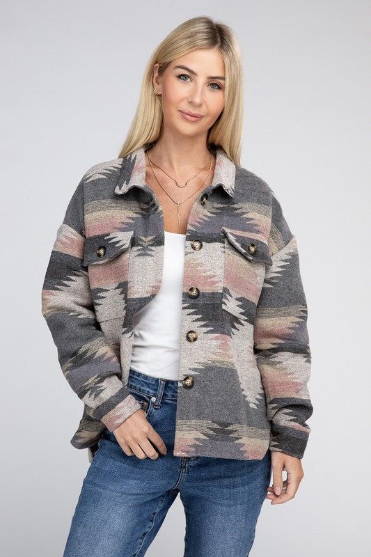 Women's Geometric Pattern Jacket - us.meeeshop