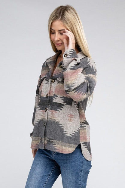 Women's Geometric Pattern Jacket - us.meeeshop