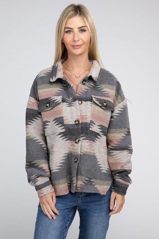 Women's Geometric Pattern Jacket - us.meeeshop