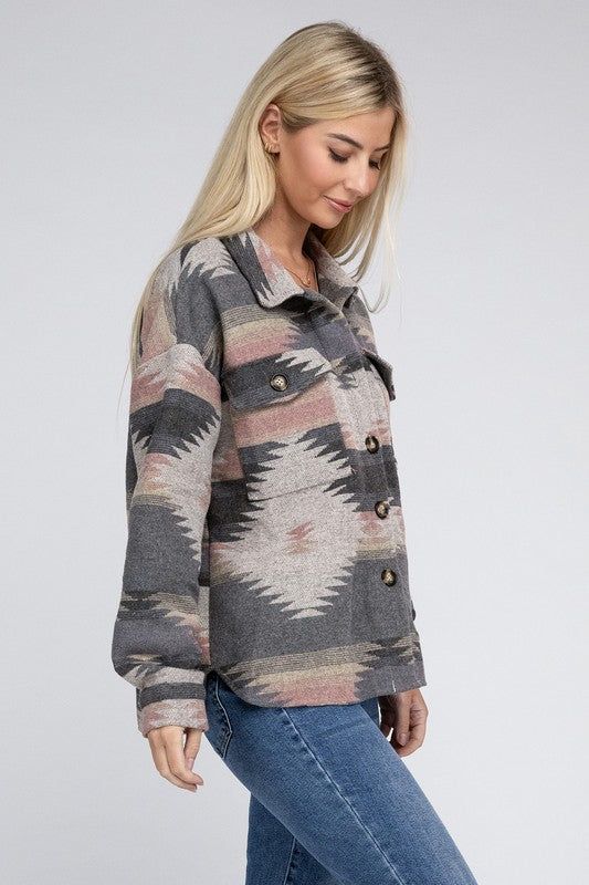 Women's Geometric Pattern Jacket - us.meeeshop