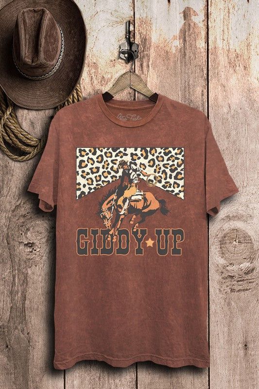 Giddy Up Graphic Top us.meeeshop - 