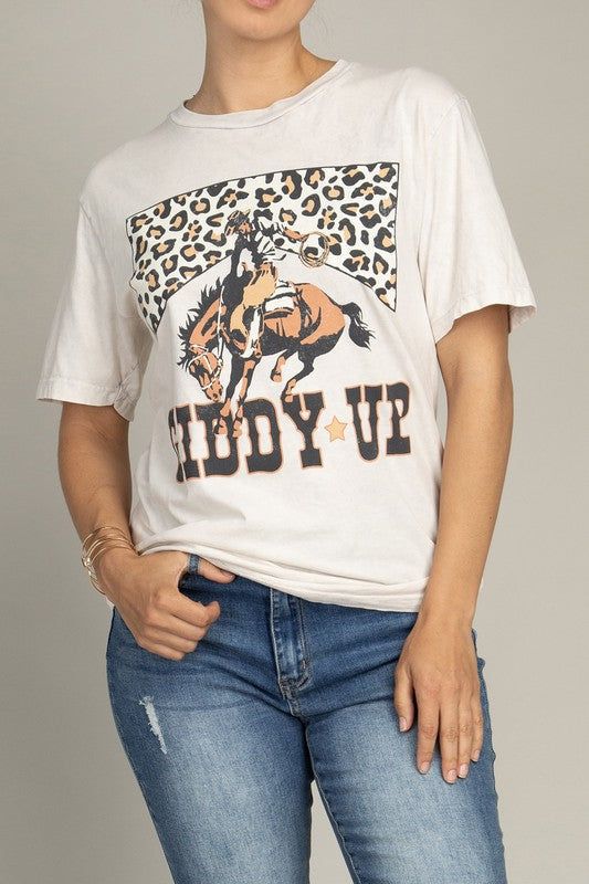 Giddy Up Graphic Top us.meeeshop - Shirts & Tops