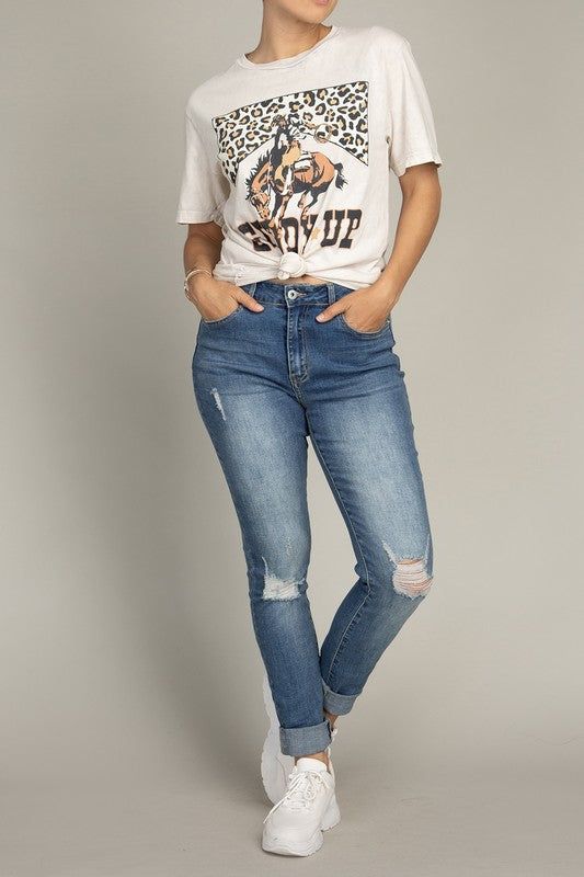 Giddy Up Graphic Top us.meeeshop - 