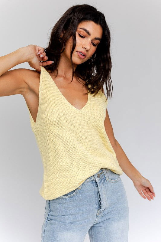 Gilli Front and Back Deep V-Neck Tank Top us.meeeshop - 