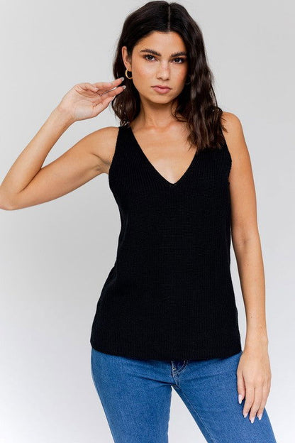 Gilli Front and Back Deep V-Neck Tank Top us.meeeshop - 