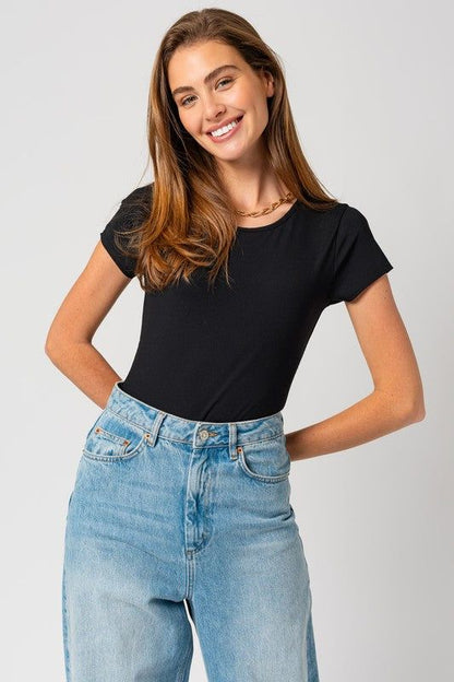 Gilli Round Neck Short Sleeve Bodysuit us.meeeshop - 