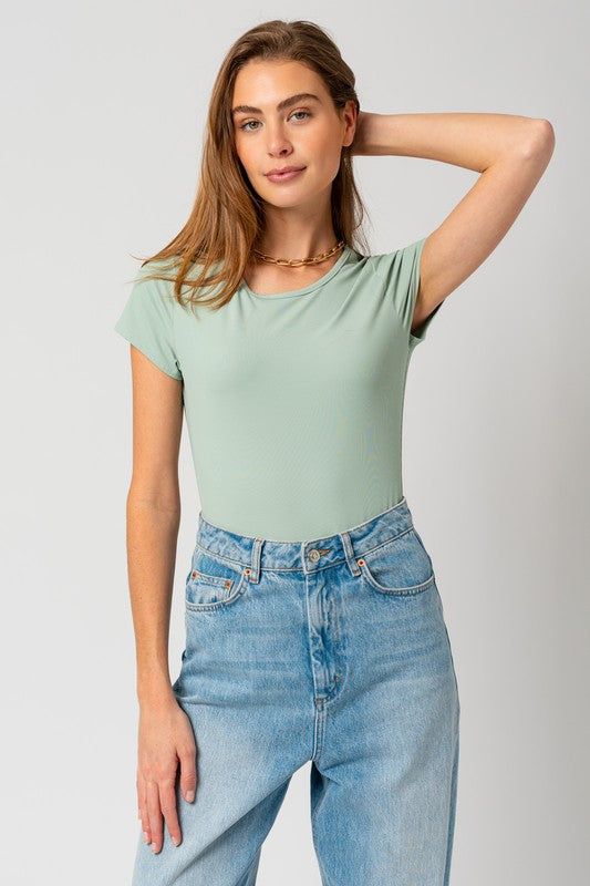 Gilli Round Neck Short Sleeve Bodysuit us.meeeshop - Shirts & Tops