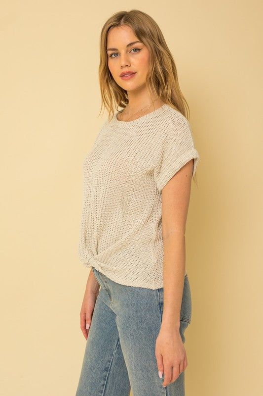 Gilli Short Sleeve Bottom Twist Top us.meeeshop - 