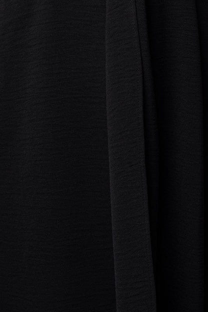Gilli | Solid V-Neck Midi Dress W/ Front Knot | us.meeeshop