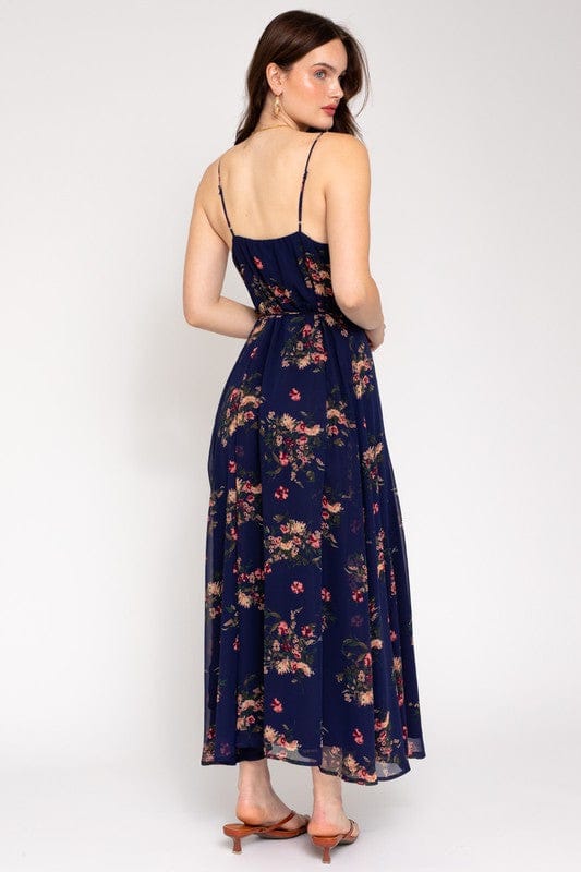 Gilli | Spa Strap Floral Printed Maxi Wrap Dress | us.meeeshop