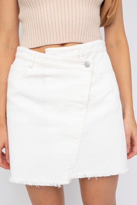 Gilli | White Denim Mini Skirt us.meeeshop - 