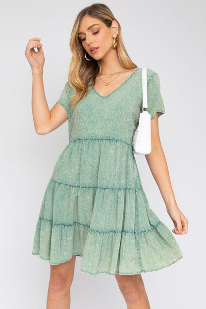 Gilli's Washed Baby Doll Mini Dress us.meeeshop - 