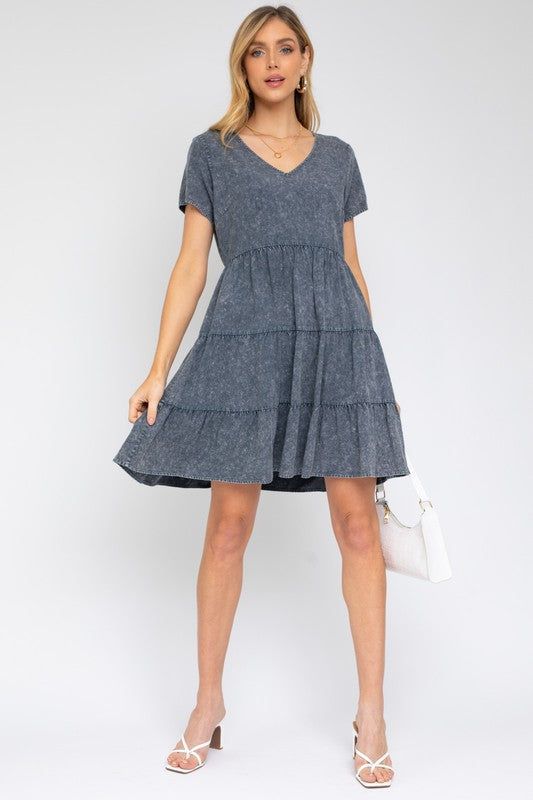 Gilli's Washed Baby Doll Mini Dress us.meeeshop - 