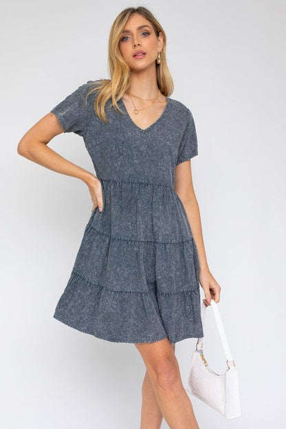 Gilli's Washed Baby Doll Mini Dress us.meeeshop - 