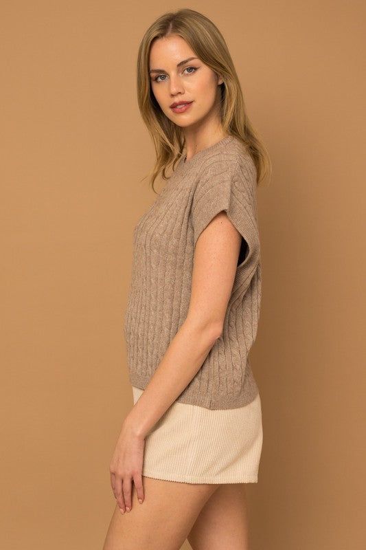 Gilli Cable Knit Vest - us.meeeshop