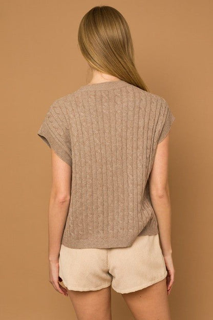 Gilli Cable Knit Vest - us.meeeshop