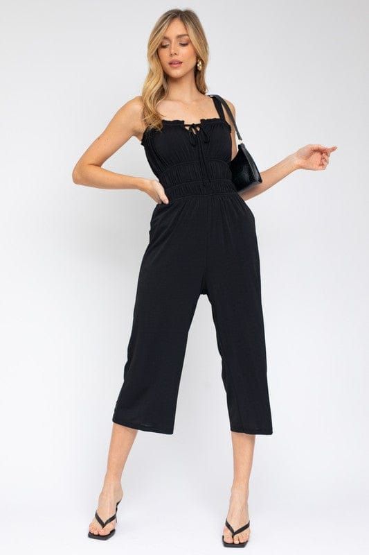 Gilli | Sleeveless Drawstring Cropped Jumpsuit - us.meeeshop