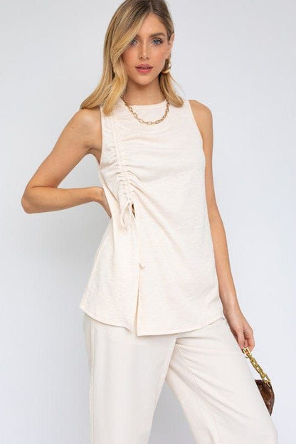 Women's Gilli | Sleeveless Ruching Top - us.meeeshop