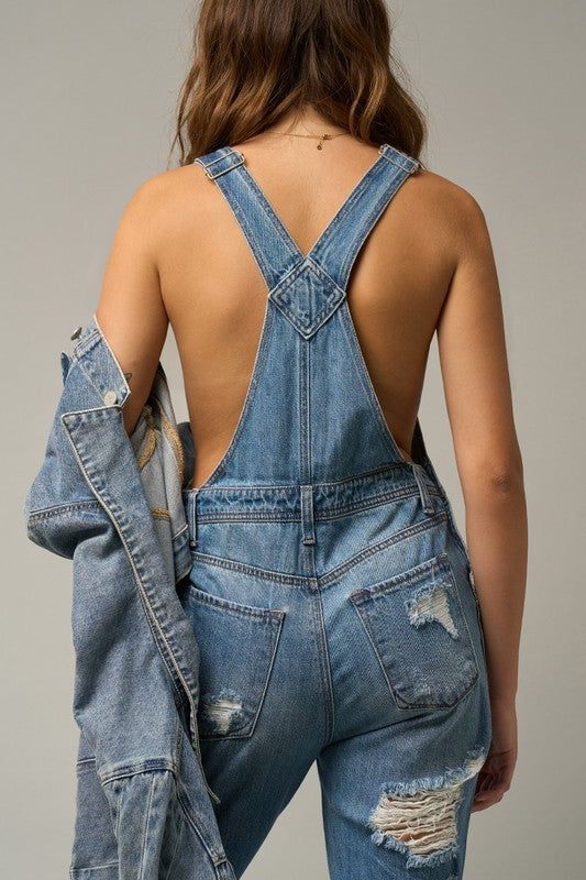 Insane Gene Heavy Distressed Straight Fit Overall - us.meeeshop