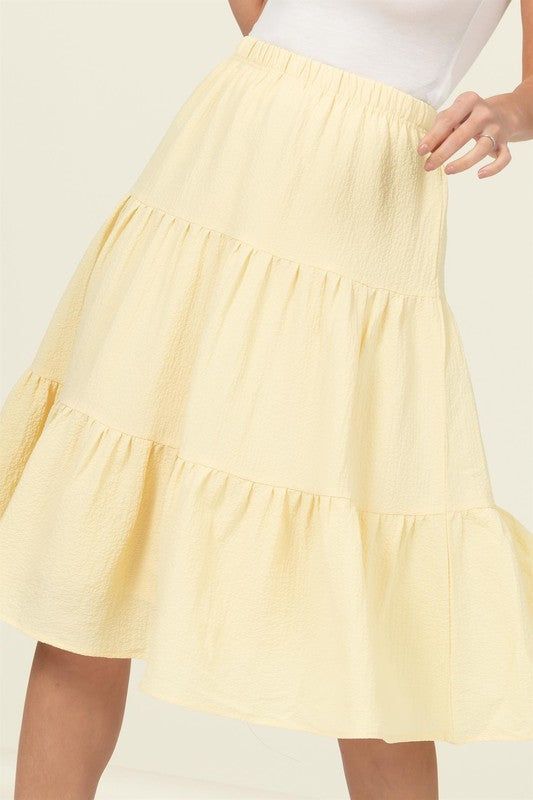 HYFVE | Call It A Day Tiered Midi Skirt us.meeeshop - Skirts