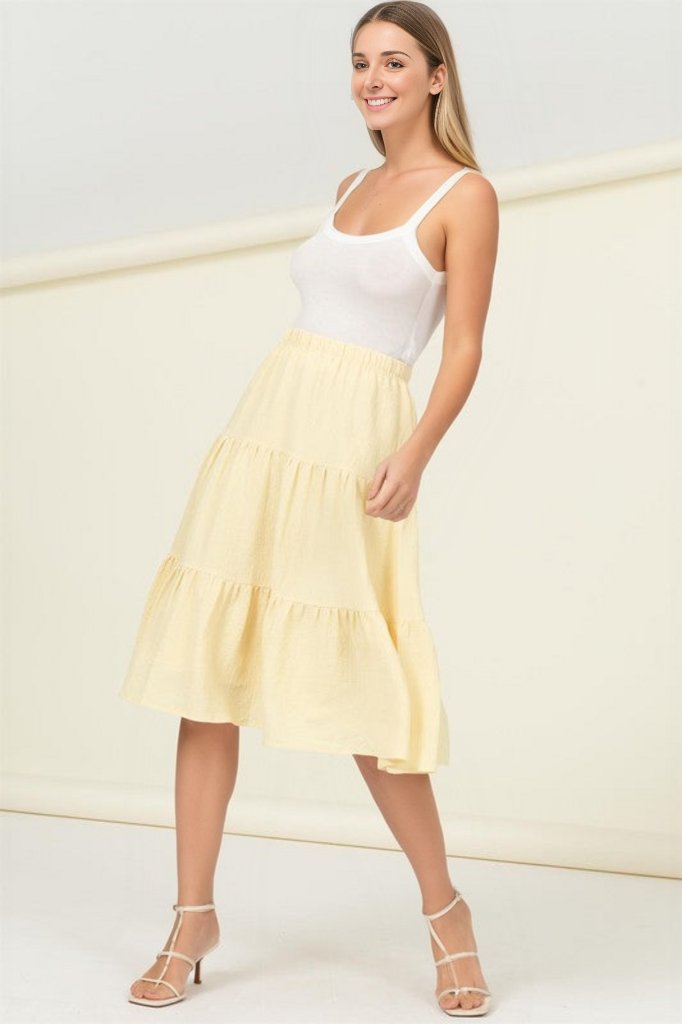 HYFVE | Call It A Day Tiered Midi Skirt | us.meeeshop