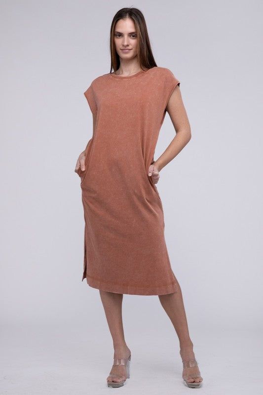 HYFVE Casual Comfy Sleeveless Midi Dress us.meeeshop - 