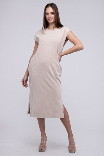 HYFVE Casual Comfy Sleeveless Midi Dress us.meeeshop - 