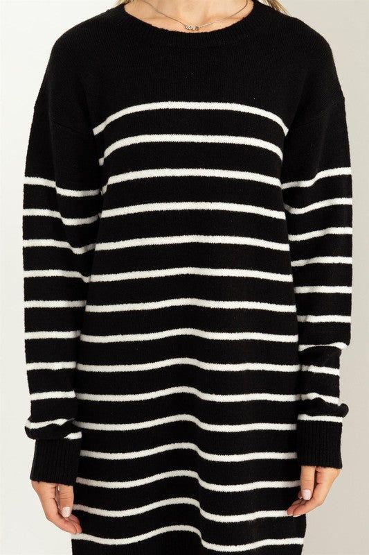 HYFVE | Casually Chic Striped Sweater Dress us.meeeshop - 